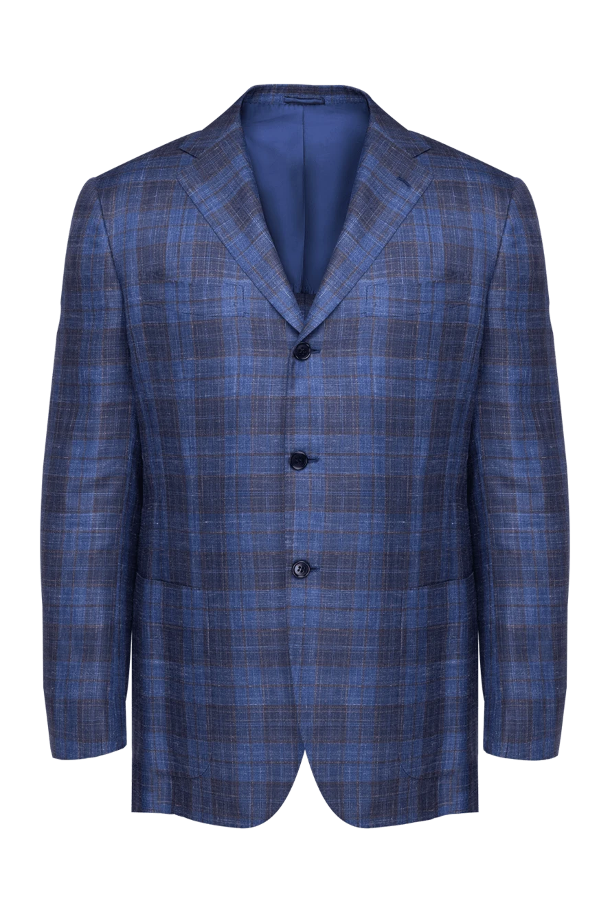 Kiton man jacket blue for men купить с ценами и фото 140151 - photo 1