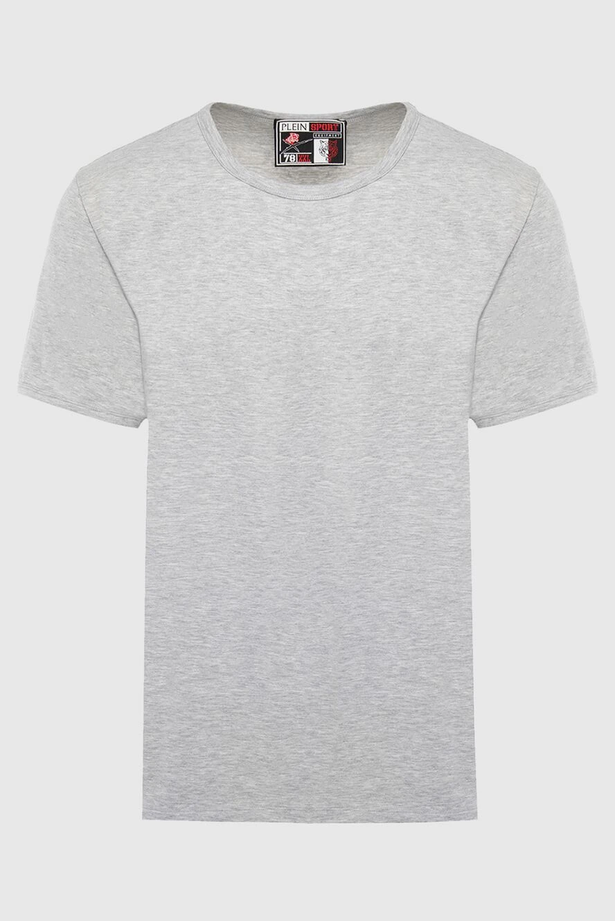 Plein Sport man cotton and polyester t-shirt gray for men купить с ценами и фото 140162 - photo 1