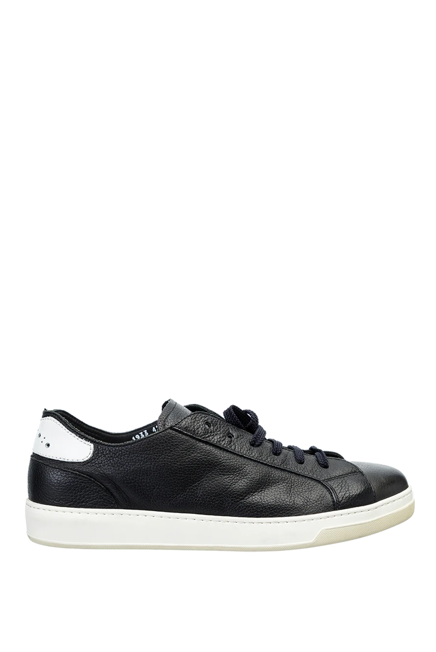 Doucal`s man black leather sneakers for men купить с ценами и фото 140225 - photo 1