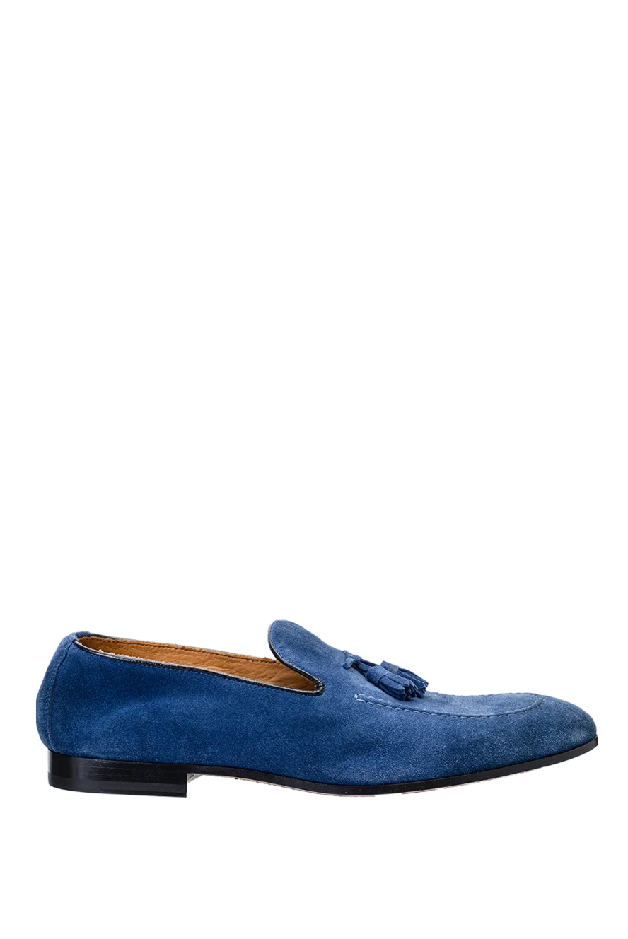 Doucal`s man blue suede loafers for men купить с ценами и фото 140235 - photo 1