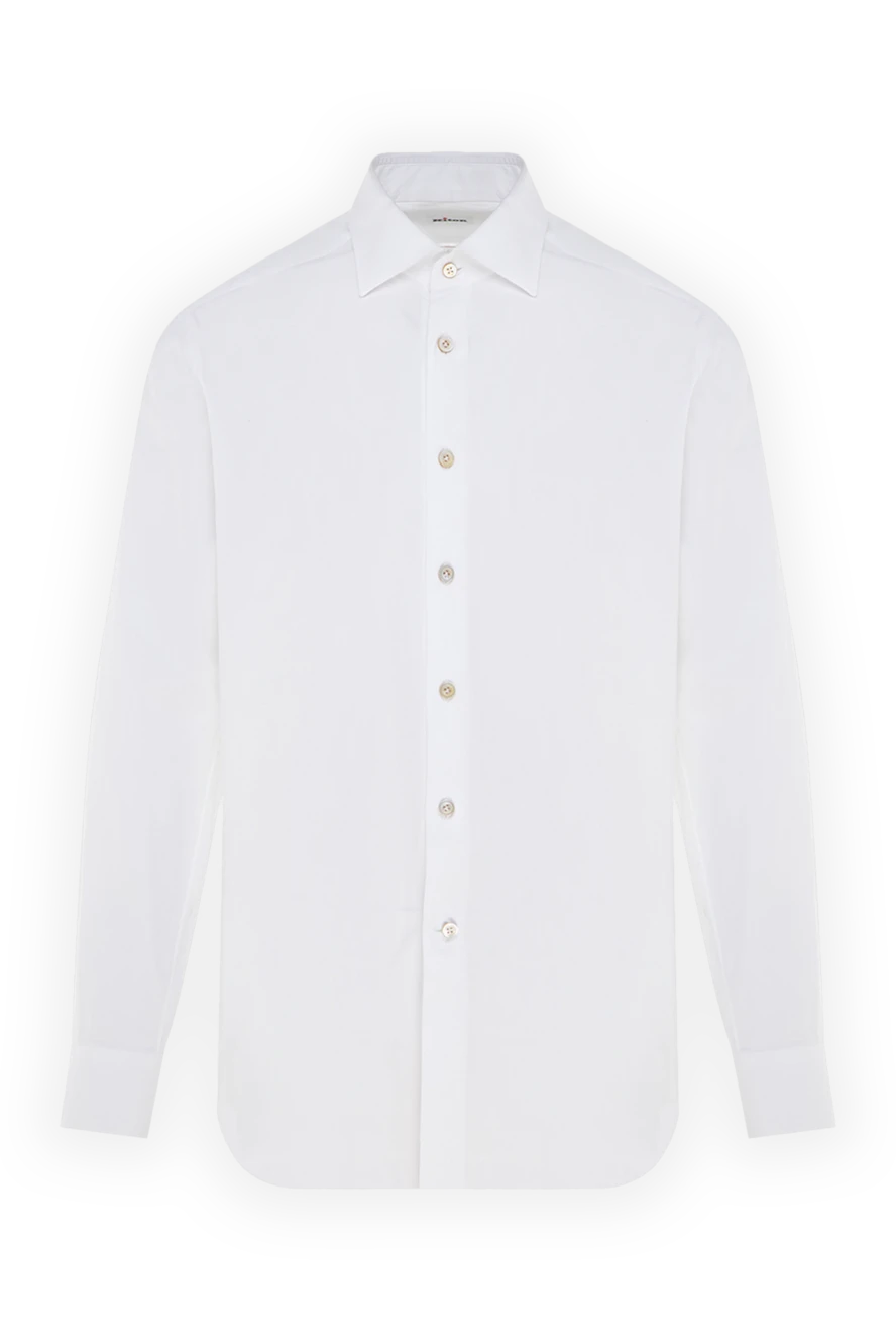 Kiton man white cotton shirt for men купить с ценами и фото 140285 - photo 1