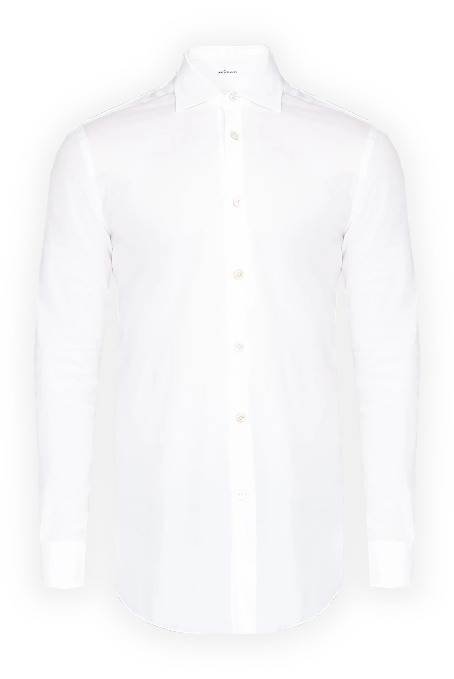 Kiton man white cotton shirt for men купить с ценами и фото 140296 - photo 1