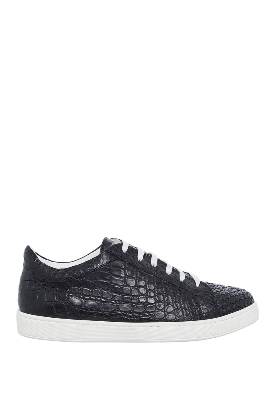 Kiton man black alligator sneakers for men купить с ценами и фото 140315 - photo 1