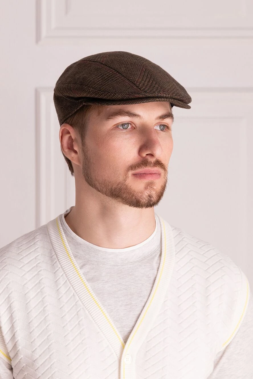 Kiton man brown cashmere cap for men купить с ценами и фото 140324 - photo 1