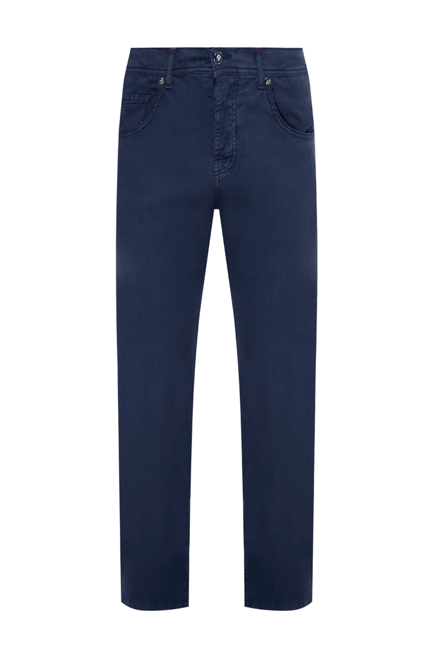 Marco Pescarolo man men's blue trousers купить с ценами и фото 140345 - photo 1