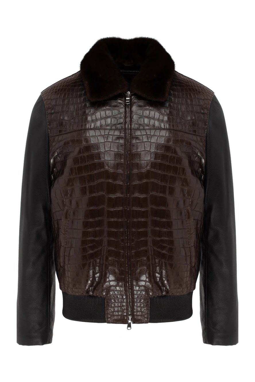 Cesare Attolini man brown alligator fur jacket for men купить с ценами и фото 140355 - photo 1