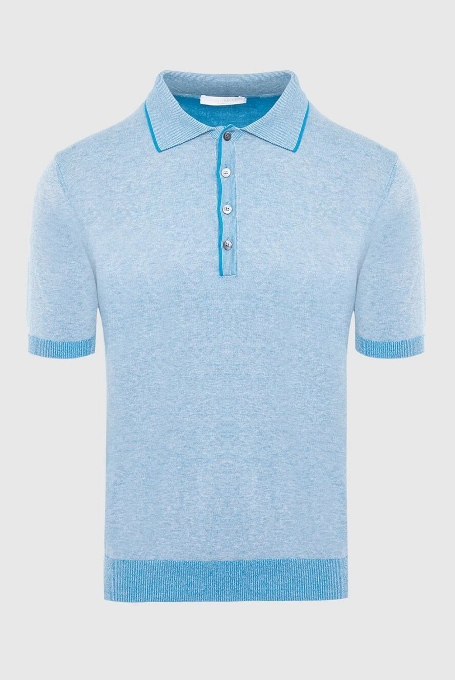 Umberto Vallati man blue cotton polo shirt for men купить с ценами и фото 140361 - photo 1