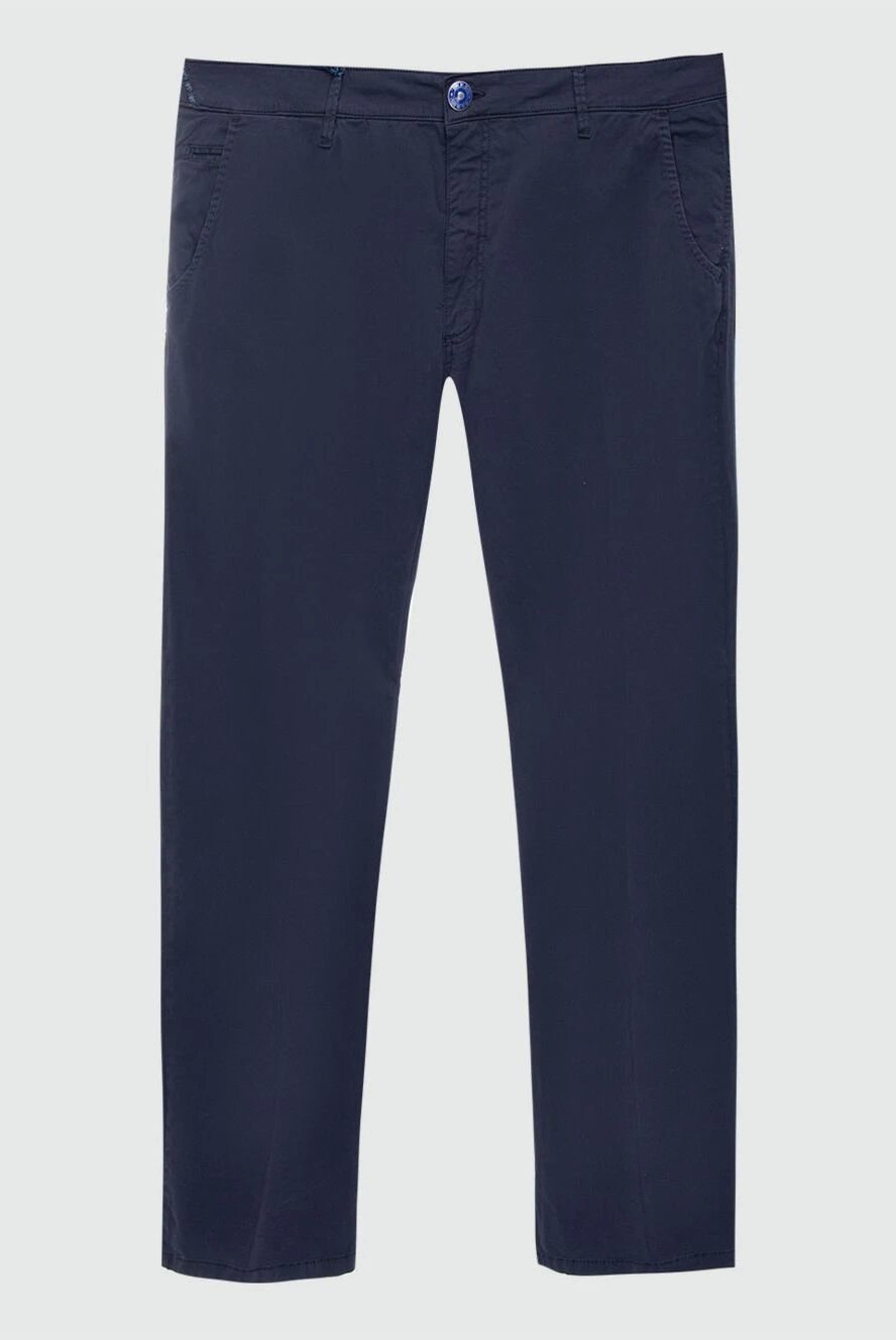 Barba Napoli man blue cotton trousers for men купить с ценами и фото 140384 - photo 1