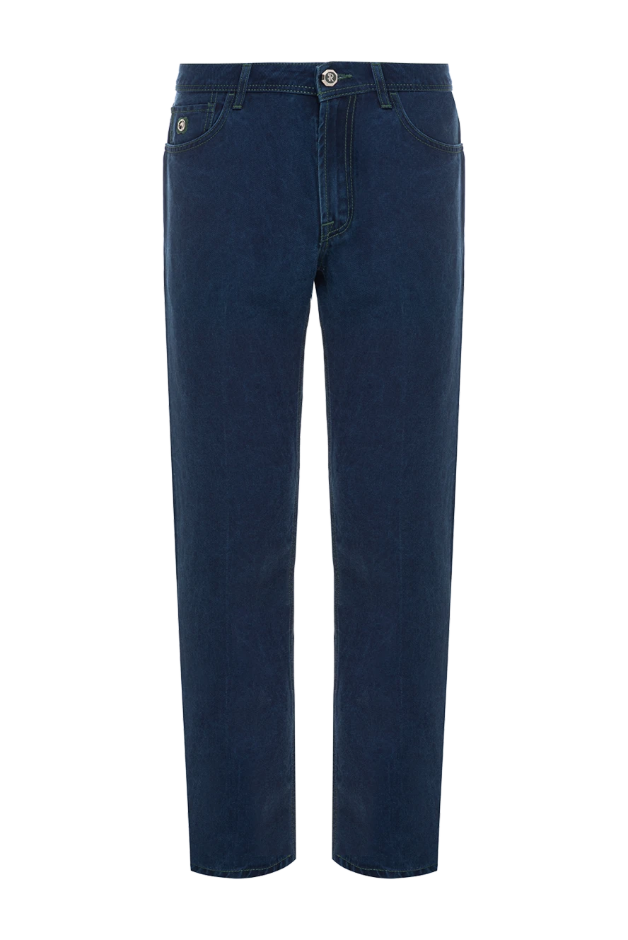 Stefano Ricci джинсы из лиоцела насыщенного синего цвета с пятью карманами 140401 - фото 1