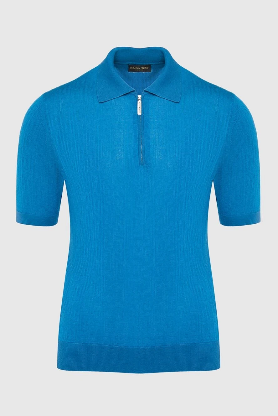 Cesare di Napoli man silk polo blue for men купить с ценами и фото 140476 - photo 1