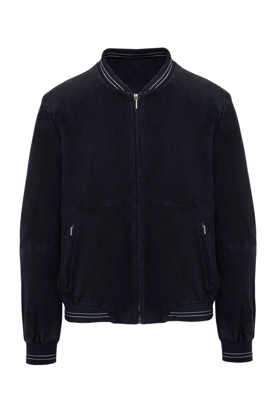 Cesare di Napoli man black suede jacket for men купить с ценами и фото 140495 - photo 1