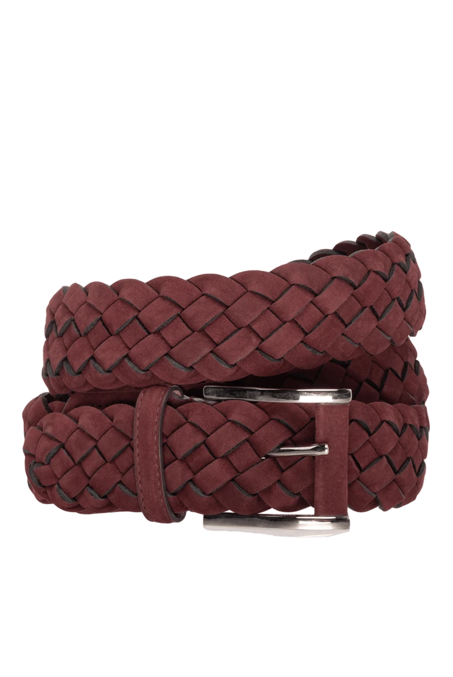 Cesare di Napoli man burgundy suede belt for men купить с ценами и фото 140504 - photo 1