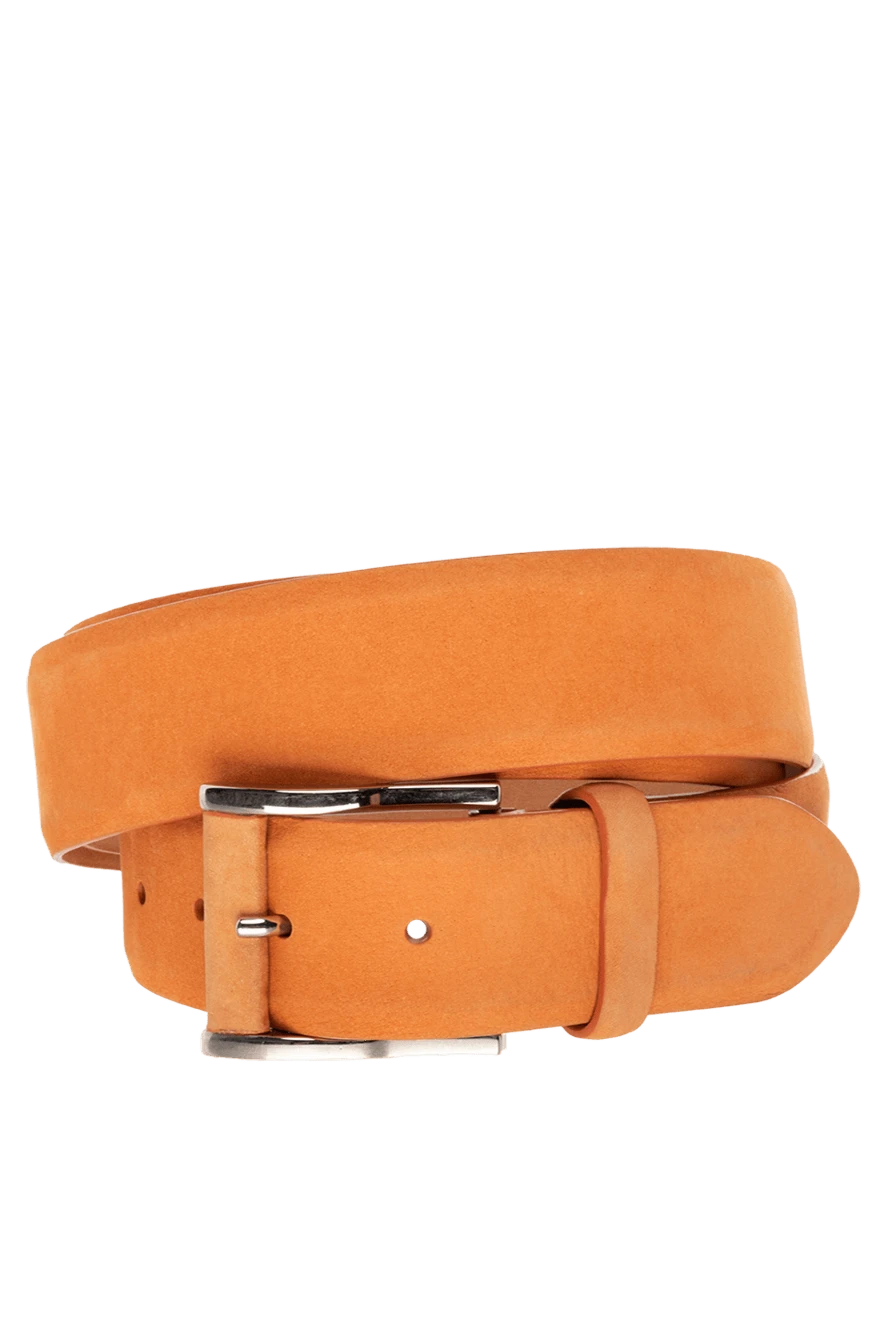 Cesare di Napoli man orange nubuck belt купить с ценами и фото 140515 - photo 1