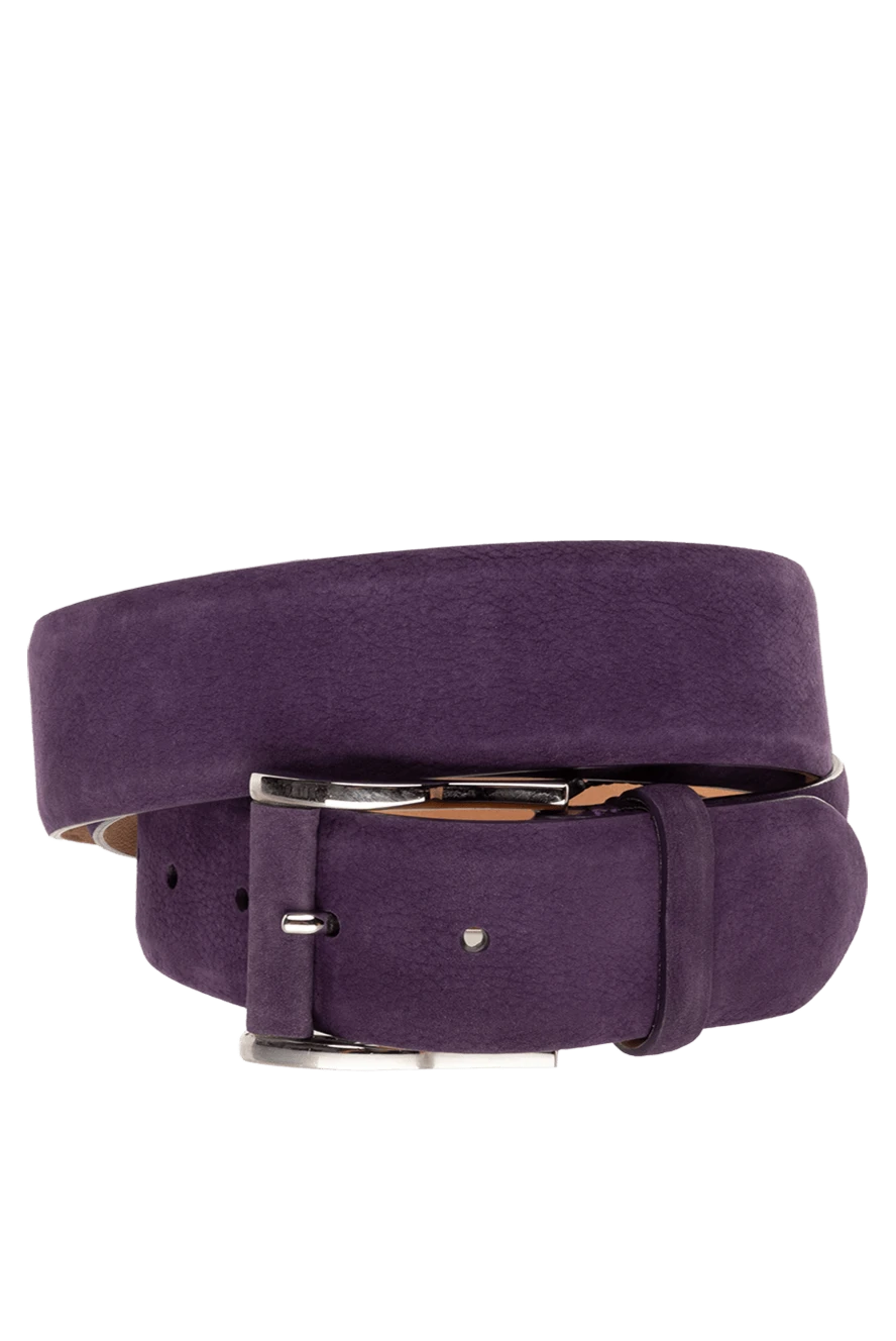 Cesare di Napoli man men's purple nubuck belt купить с ценами и фото 140523 - photo 1