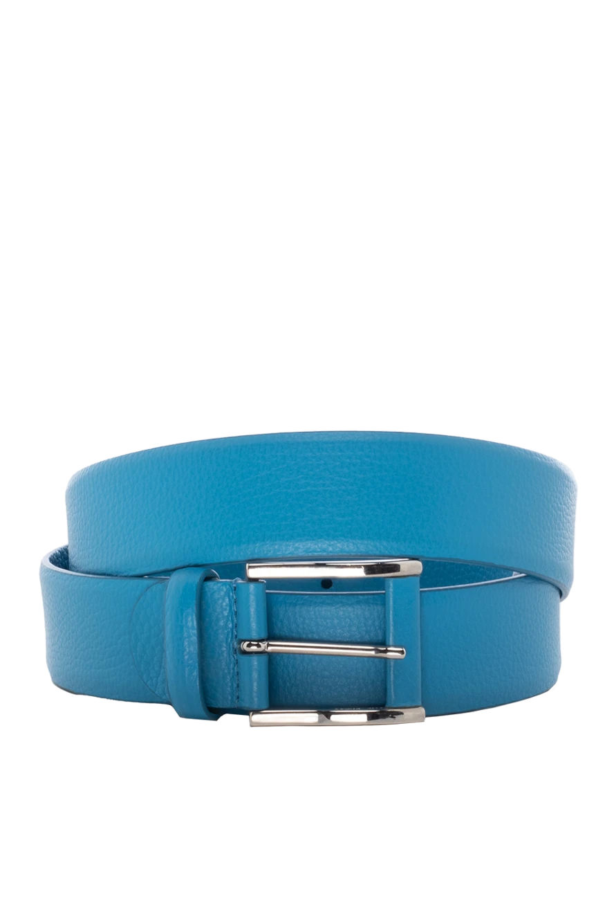 Cesare di Napoli man blue leather belt for men купить с ценами и фото 140534 - photo 1