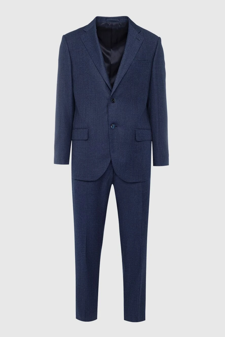 Lubiam man men's suit made of wool, blue купить с ценами и фото 140544 - photo 1