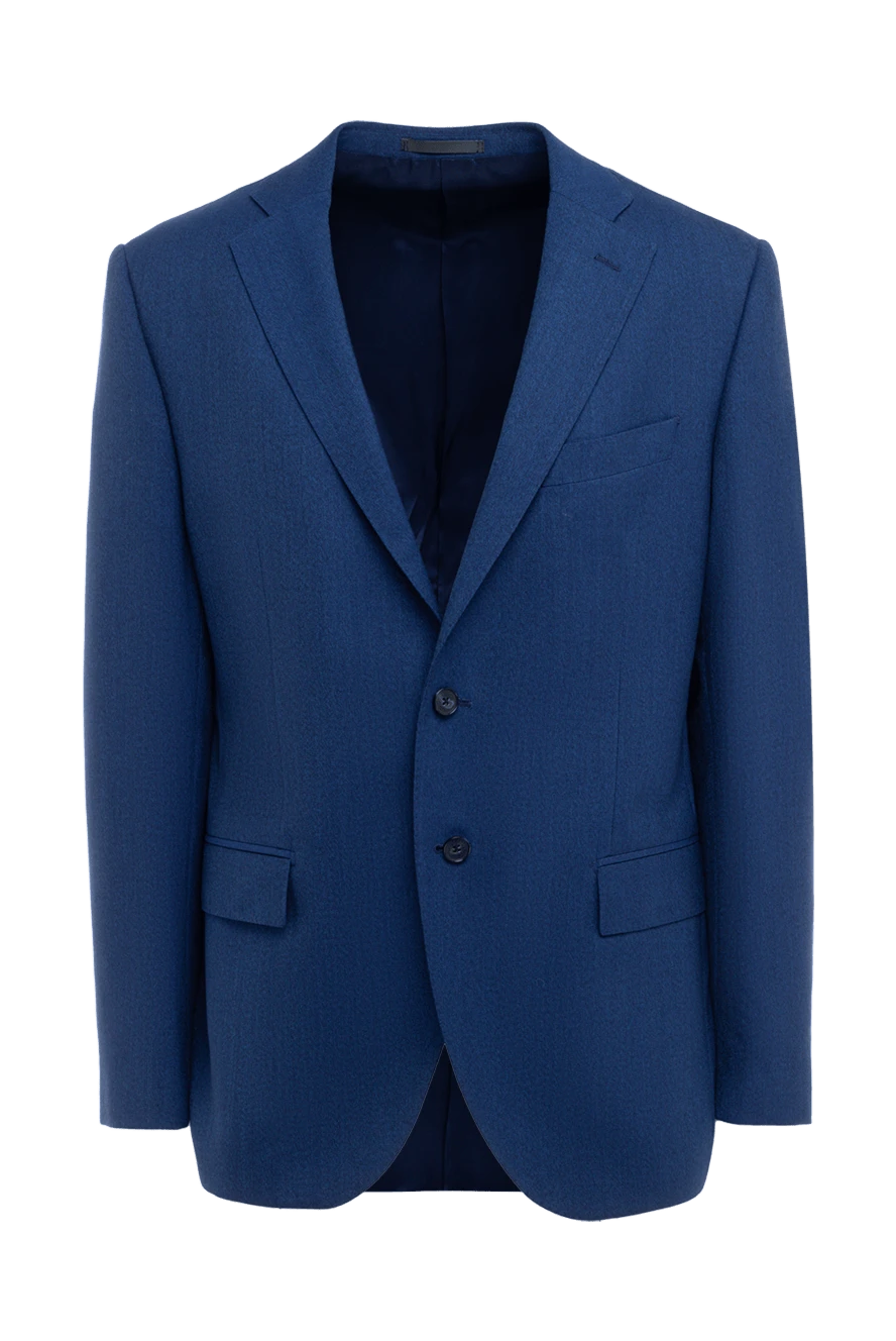 Lubiam man blue wool jacket for men купить с ценами и фото 140548 - photo 1