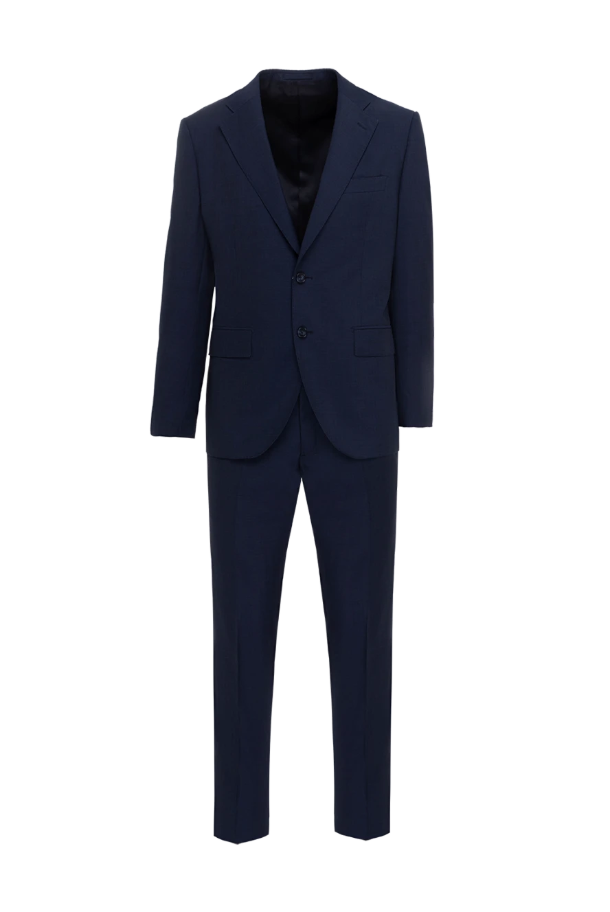 Lubiam man men's suit made of wool, blue купить с ценами и фото 140556 - photo 1