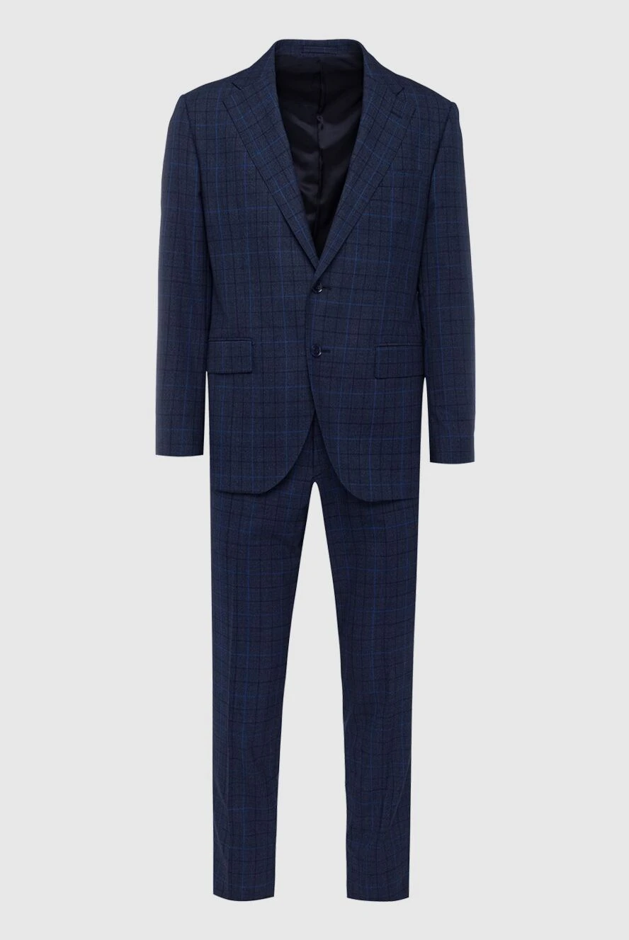 Lubiam man men's suit made of wool, blue купить с ценами и фото 140560 - photo 1