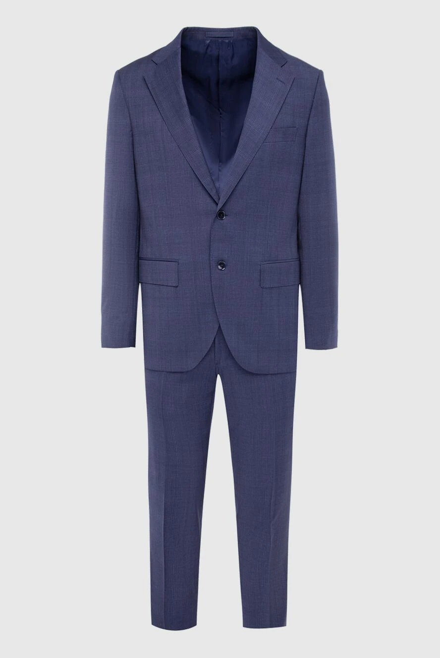 Lubiam man men's suit made of wool, blue купить с ценами и фото 140564 - photo 1