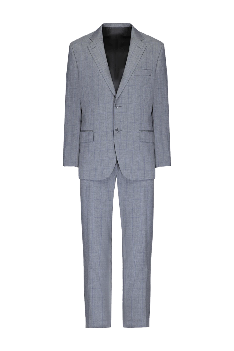 Lubiam man gray wool men's suit купить с ценами и фото 140587 - photo 1