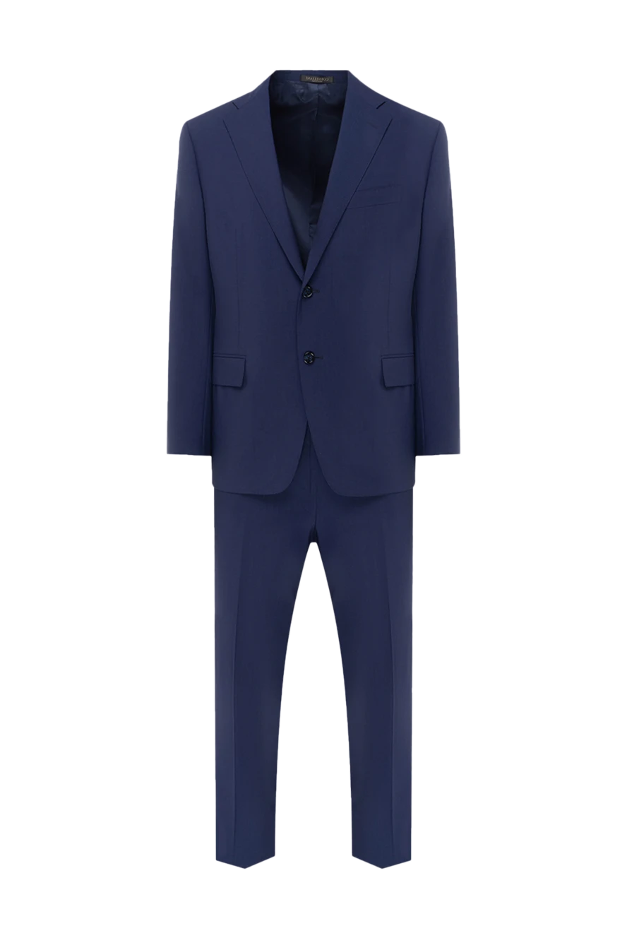 Corneliani man men's suit made of wool, blue купить с ценами и фото 140623 - photo 1