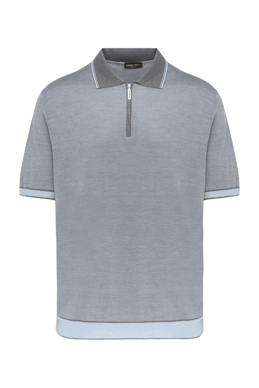 Cesare di Napoli man men's gray silk polo купить с ценами и фото 140636 - photo 1