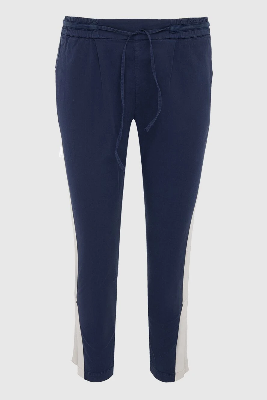 Barba Napoli woman blue cotton trousers for women купить с ценами и фото 140672 - photo 1