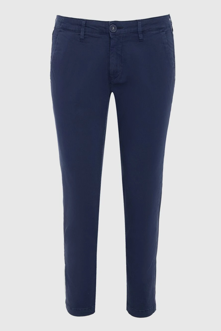 Barba Napoli woman blue cotton trousers for women купить с ценами и фото 140675 - photo 1