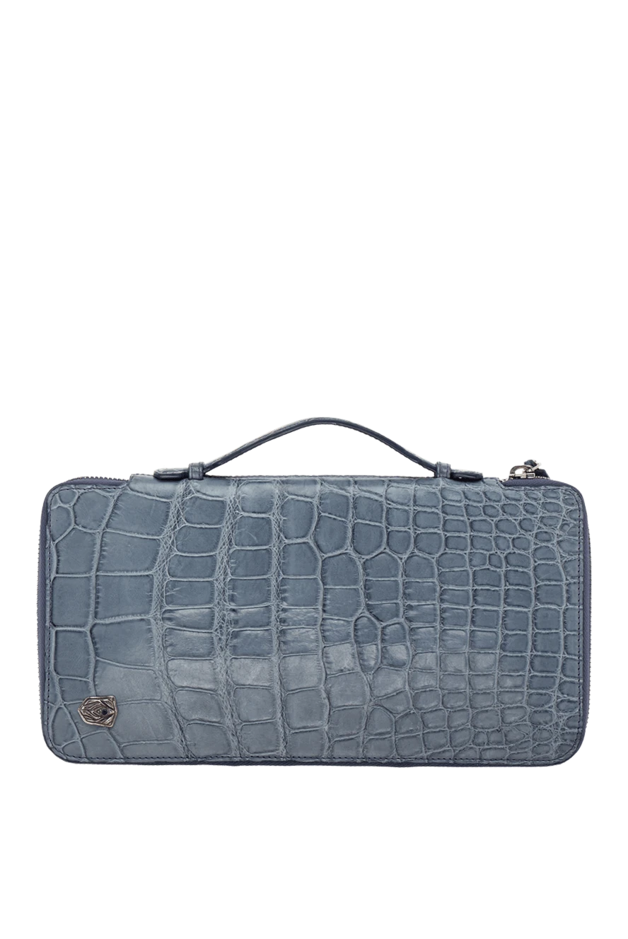 Tardini man men's blue alligator leather clutch купить с ценами и фото 140698 - photo 1