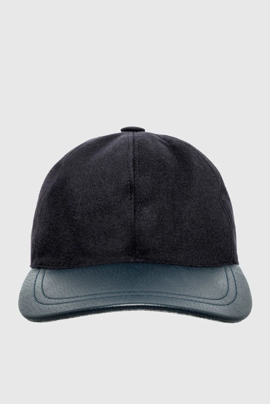 Cesare di Napoli man black wool and cashmere cap for men купить с ценами и фото 140793 - photo 1