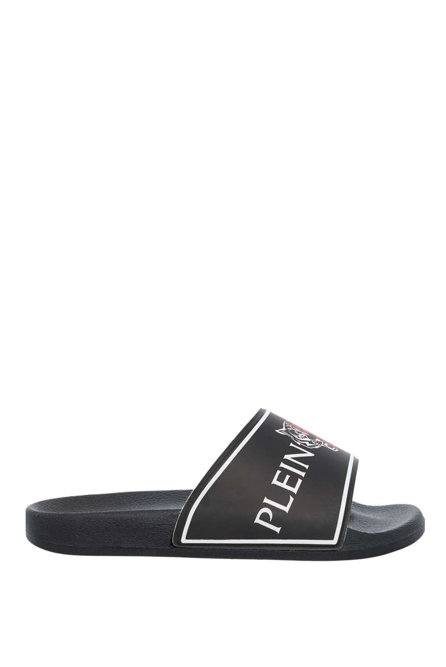 Plein Sport man black polyester slippers for men купить с ценами и фото 140811 - photo 1