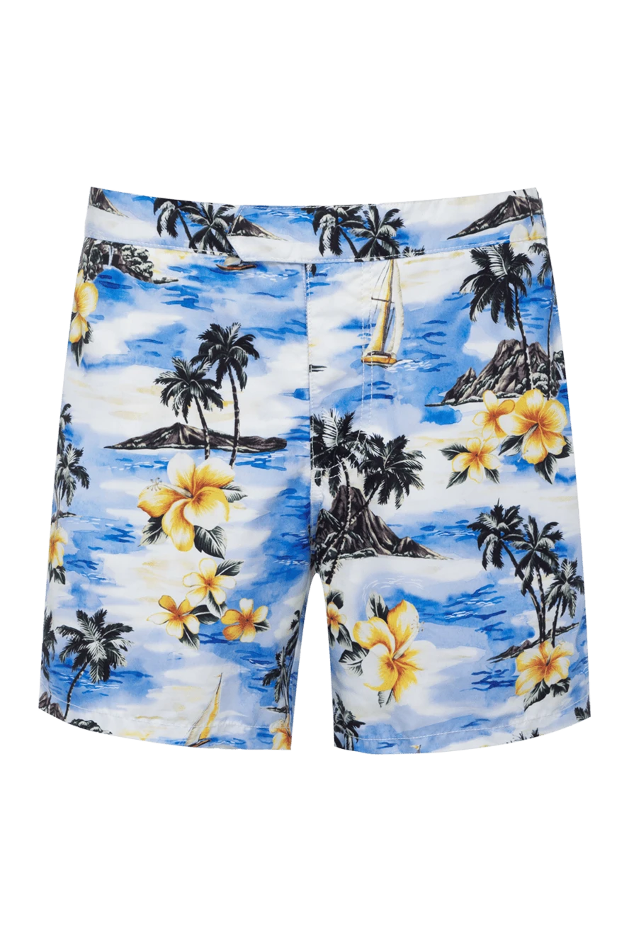 MC2 Saint Barth man blue cotton beach shorts for men купить с ценами и фото 140898 - photo 1