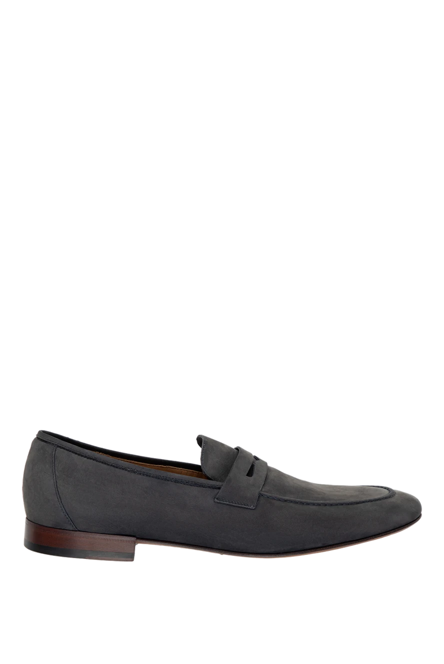 Loro Piana man blue nubuck loafers for men купить с ценами и фото 140940 - photo 1