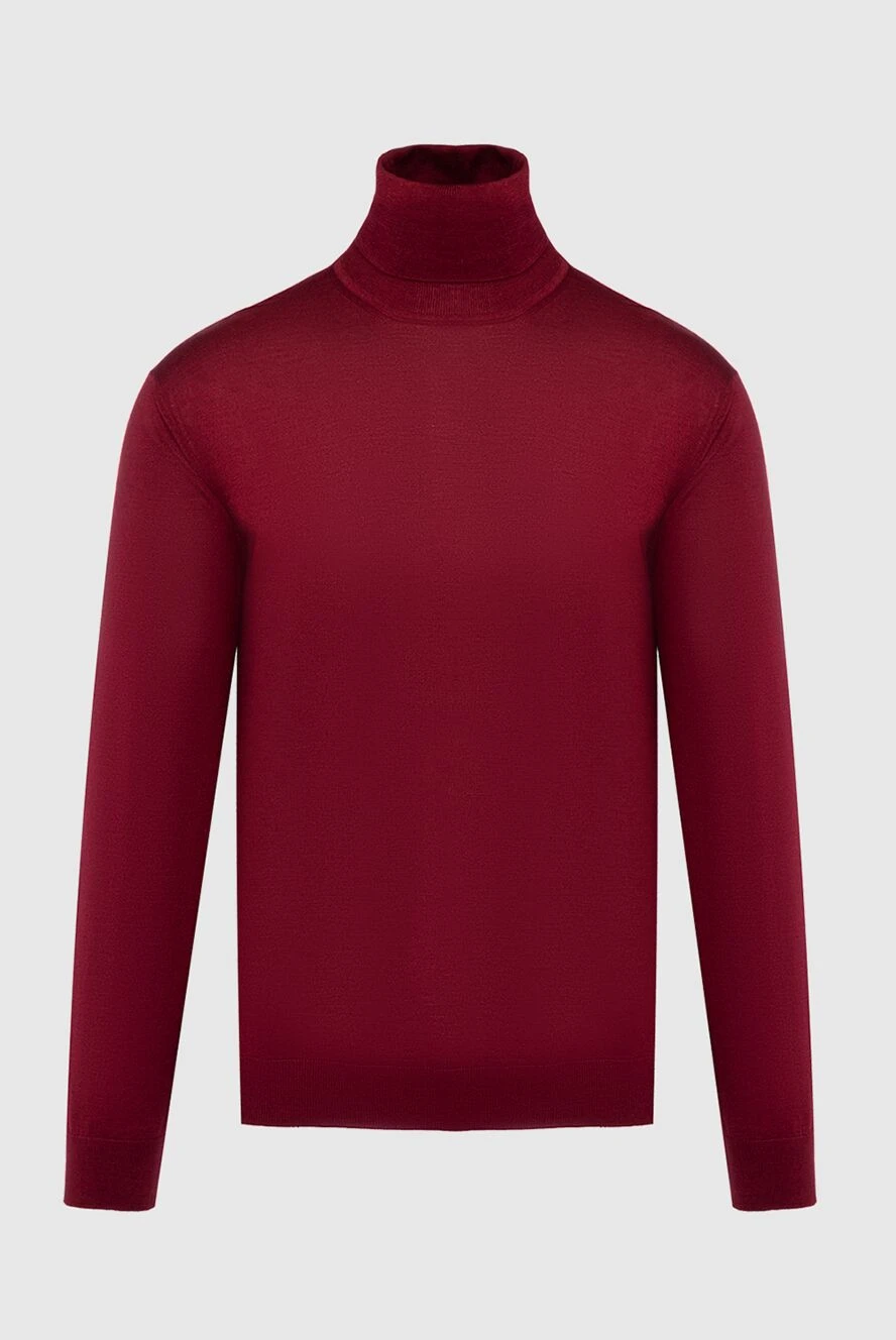 Cesare di Napoli man golf men's wool, silk and cashmere burgundy купить с ценами и фото 141025 - photo 1