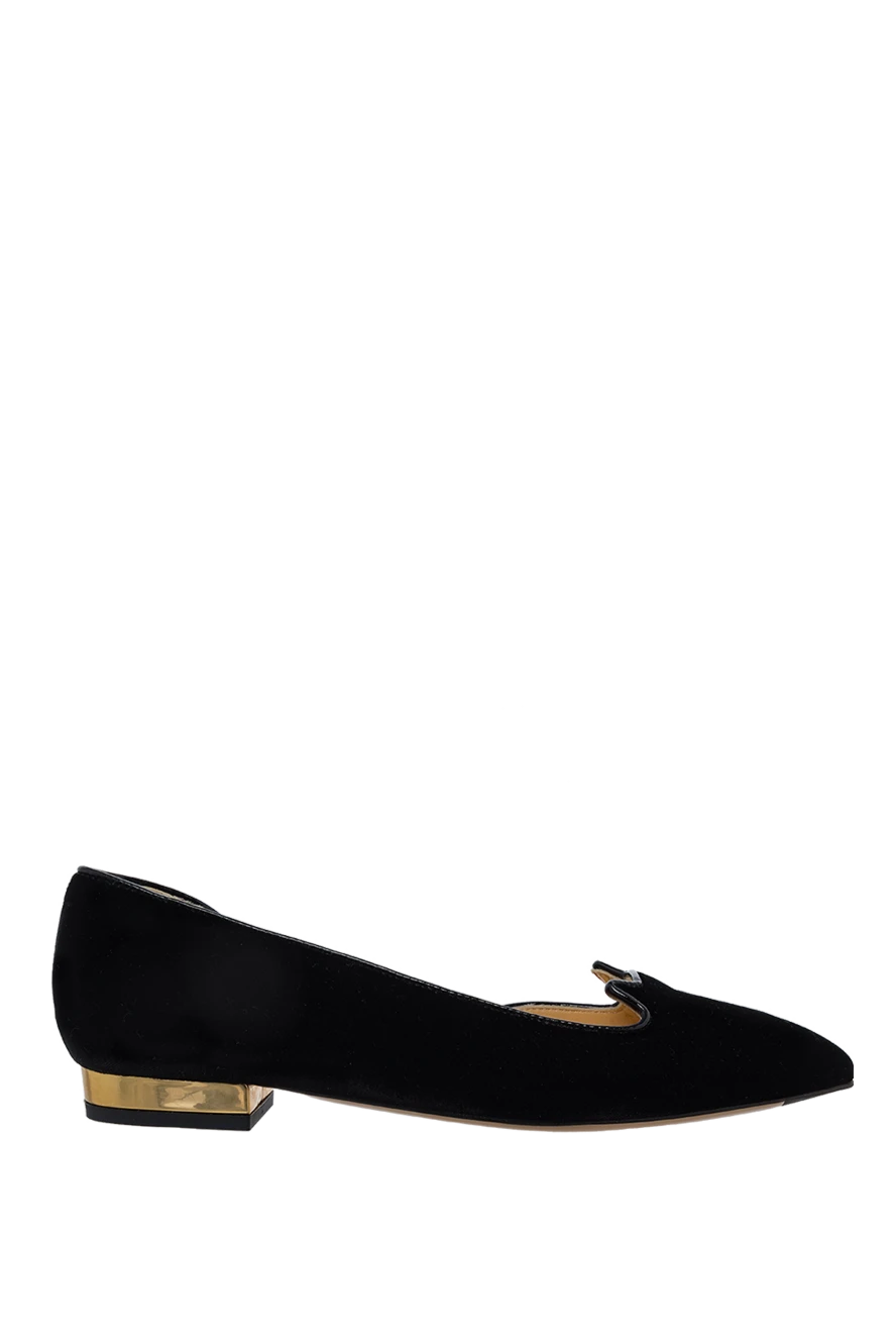 Charlotte Olympia woman black viscose and leather shoes for women купить с ценами и фото 141066 - photo 1