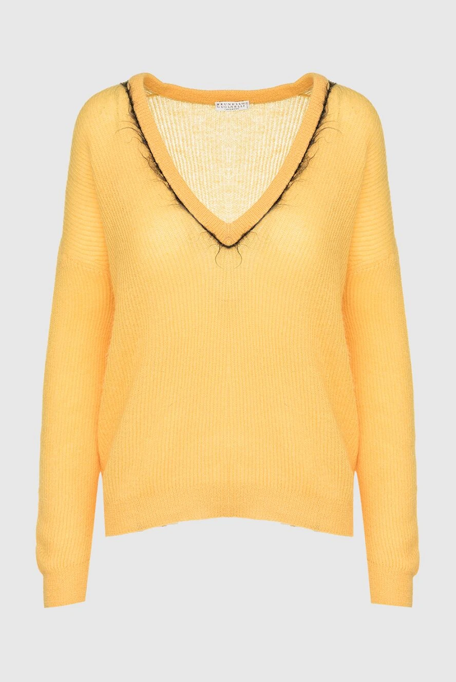 Brunello Cucinelli woman yellow jumper for women купить с ценами и фото 141239 - photo 1