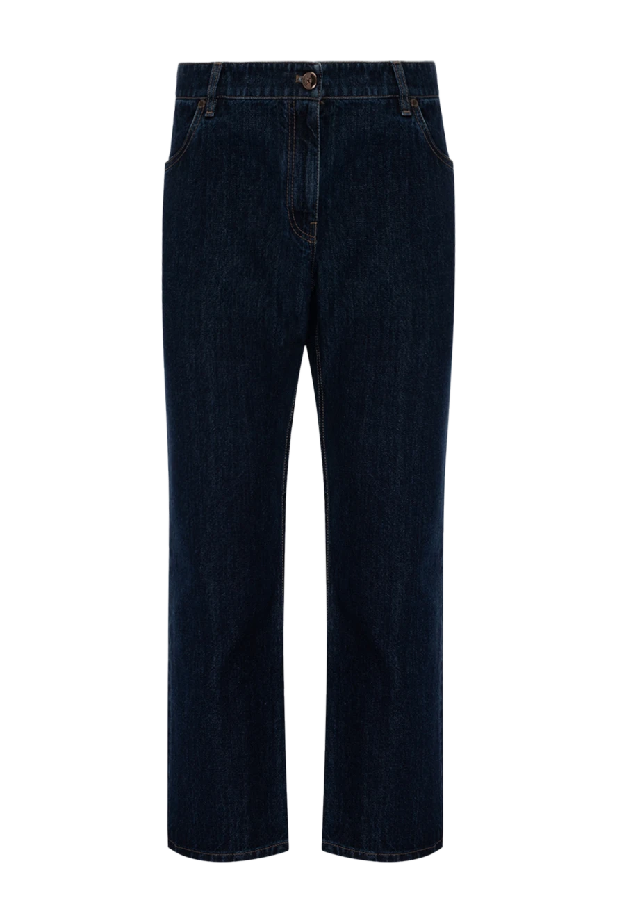 Brunello Cucinelli woman blue cotton jeans for women купить с ценами и фото 141274 - photo 1