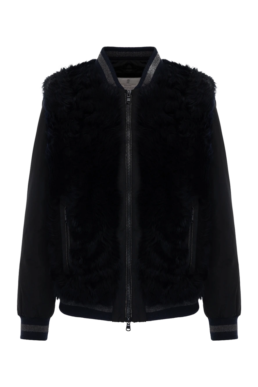 Brunello Cucinelli woman women's black natural fur jacket купить с ценами и фото 141277 - photo 1