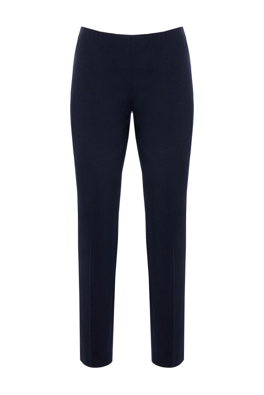 Brunello Cucinelli woman blue wool and polyamide trousers for women купить с ценами и фото 141292 - photo 1