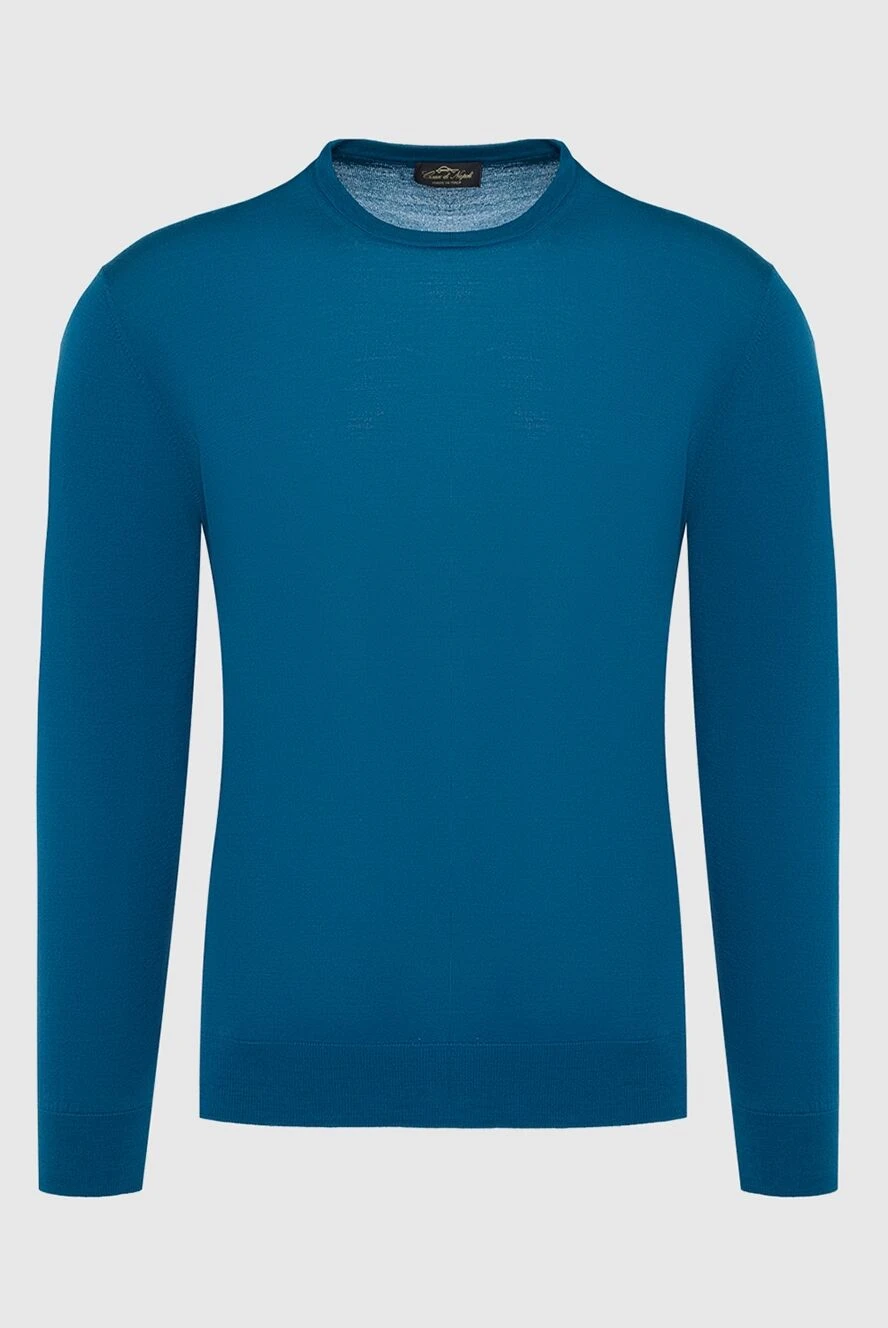 Cesare di Napoli man wool jumper blue for men купить с ценами и фото 141350 - photo 1