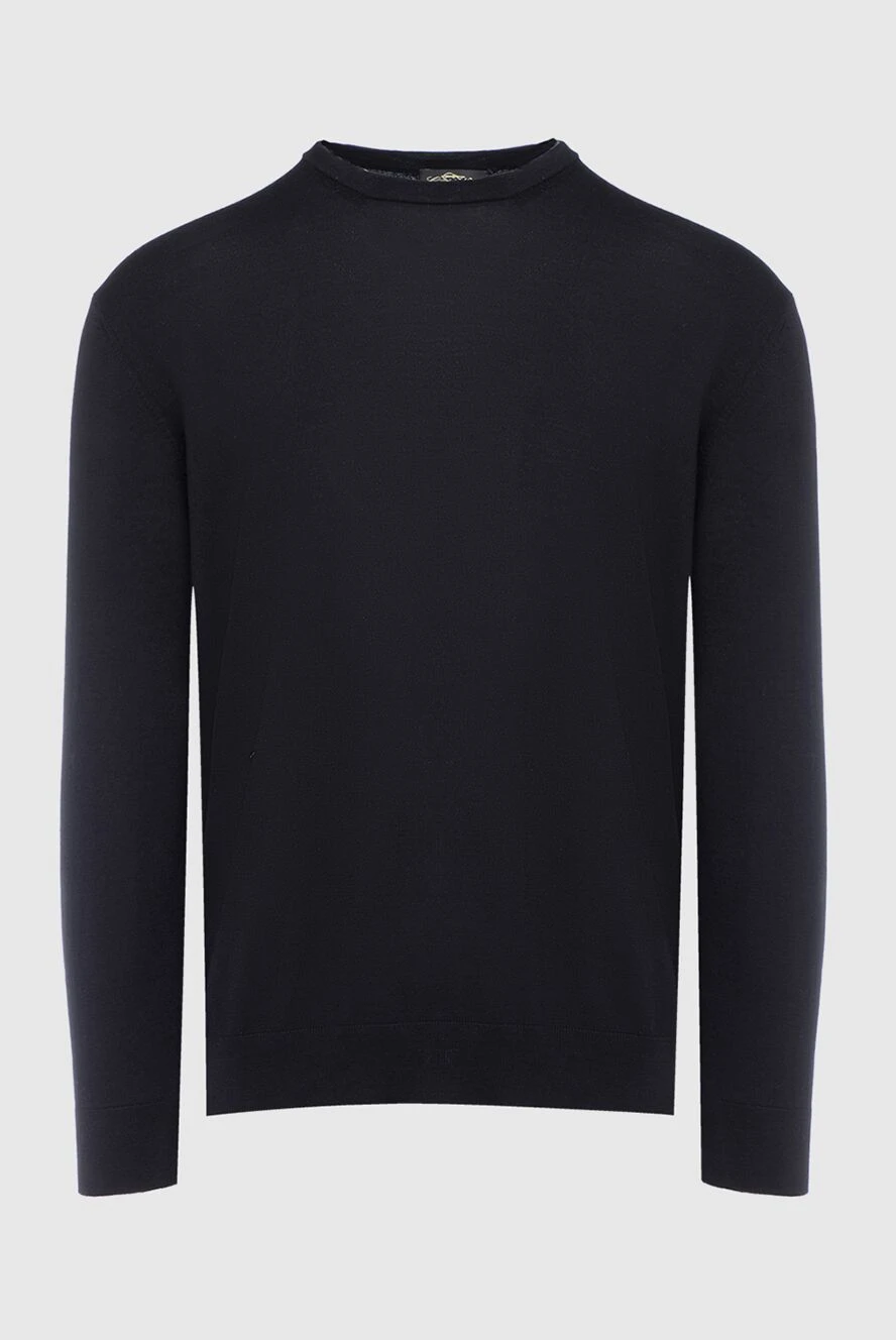 Cesare di Napoli man black wool jumper for men купить с ценами и фото 141351 - photo 1