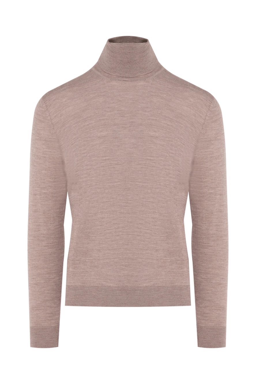 Cesare di Napoli man beige men's wool golf купить с ценами и фото 141361 - photo 1