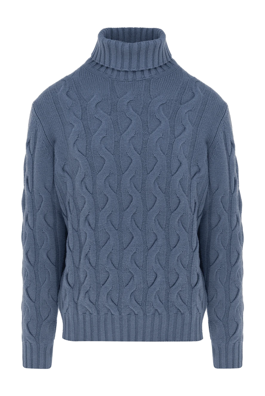 Cesare di Napoli man golf men's wool and cashmere blue купить с ценами и фото 141438 - photo 1