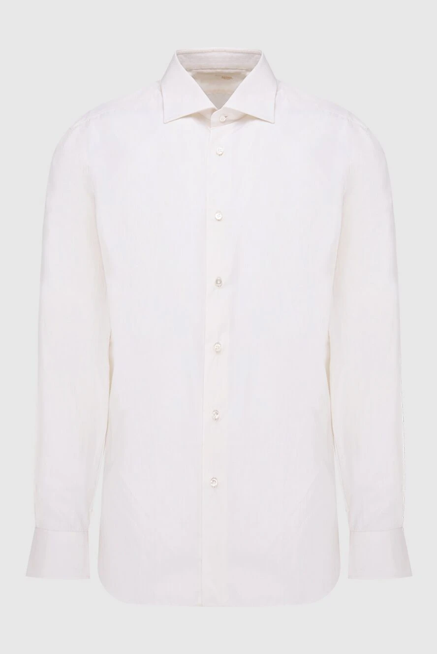 Barba Napoli man white cotton shirt for men купить с ценами и фото 141528 - photo 1