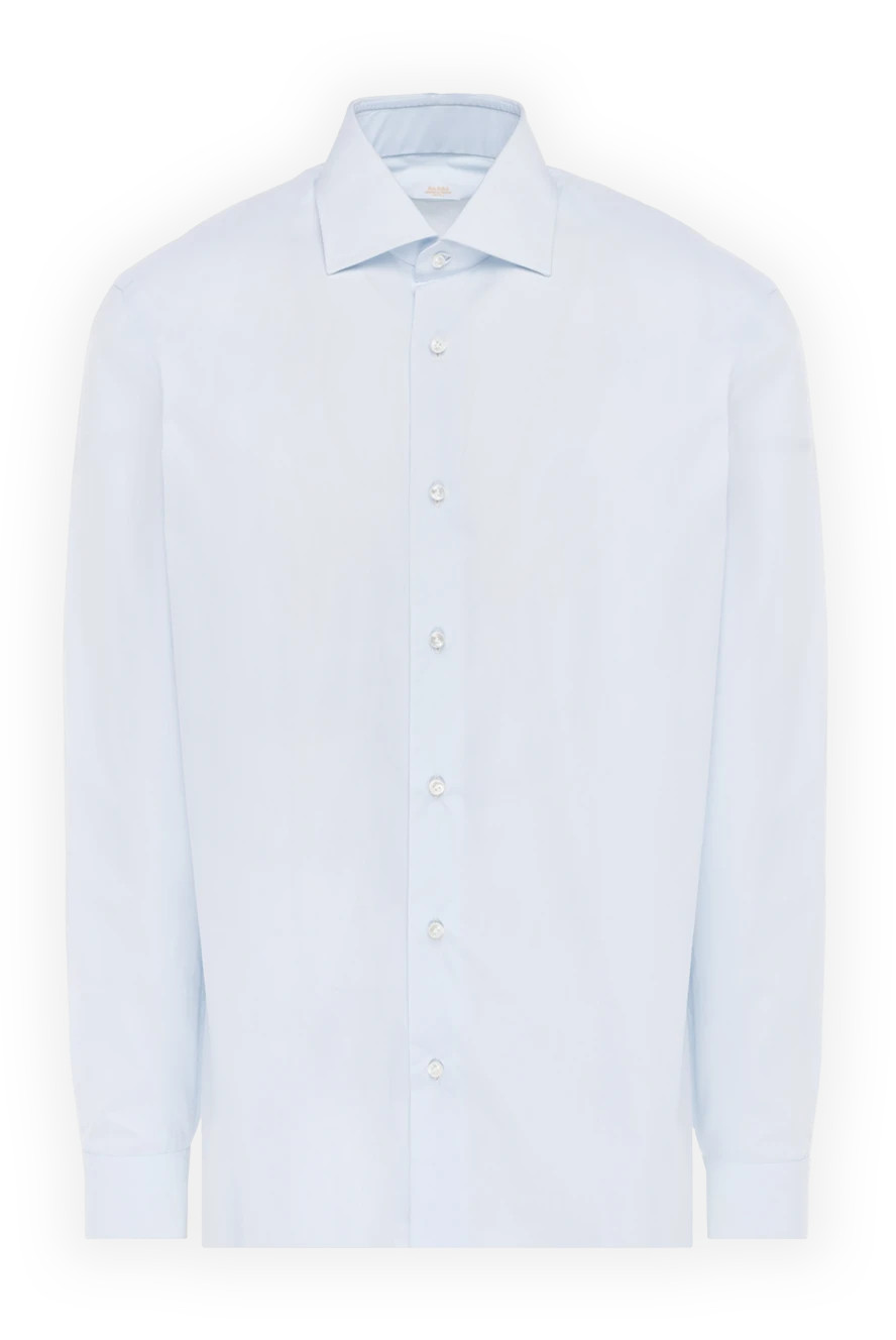 Barba Napoli man blue cotton shirt for men купить с ценами и фото 141532 - photo 1