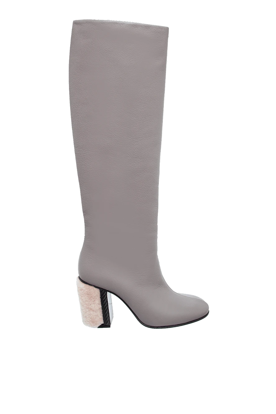 Stephen Venezia woman gray leather boots for women купить с ценами и фото 141542 - photo 1