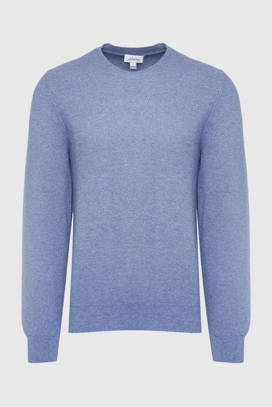 Brioni man blue cashmere jumper for men купить с ценами и фото 141561 - photo 1