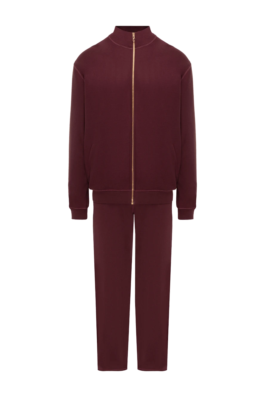 Billionaire man men's sports suit made of cotton and viscose, burgundy купить с ценами и фото 141570 - photo 1