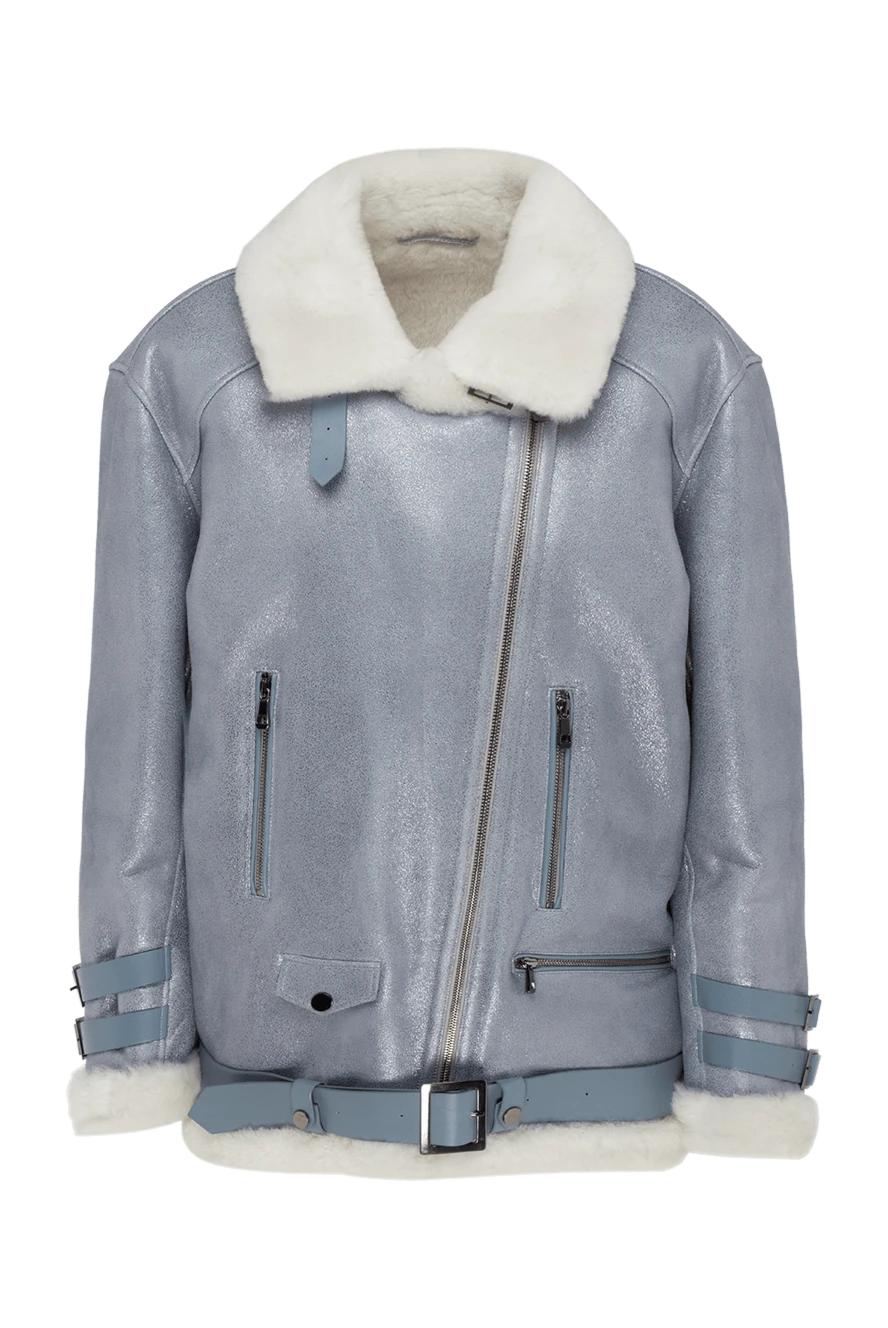 Giorgio&Mario woman women's blue mouton sheepskin coat купить с ценами и фото 141594 - photo 1